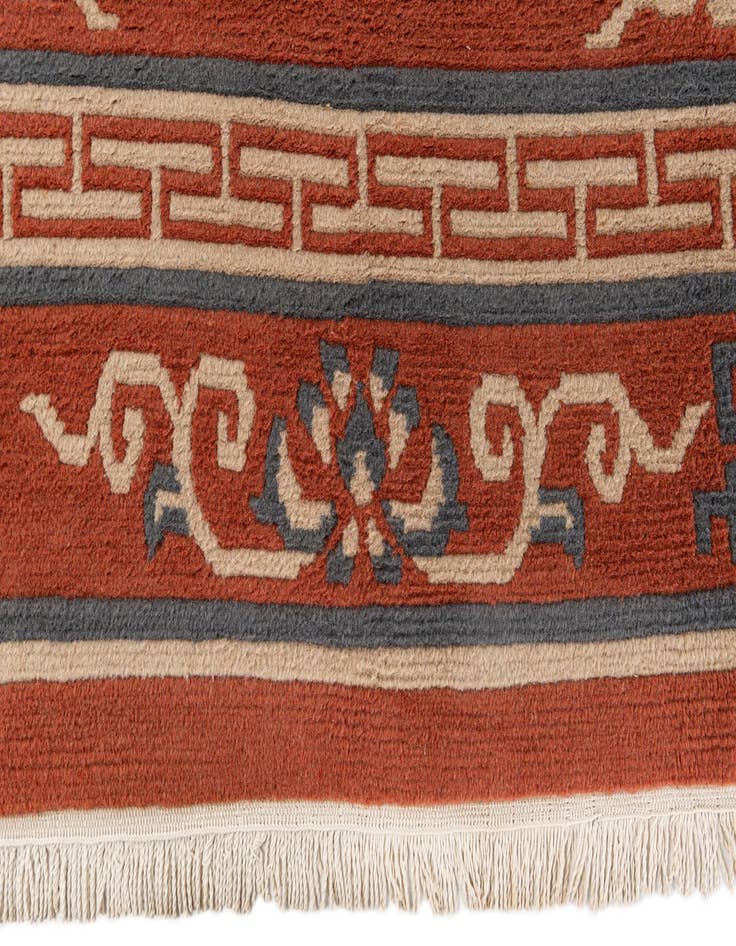 Detail image of  6' 6 x 8' 6  Hand Knotted Tibet Wool Rug