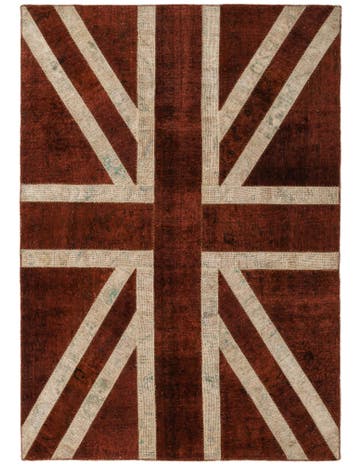 5' 7 x 8' Hand Knotted Ultra Vintage Persian Wool Rug