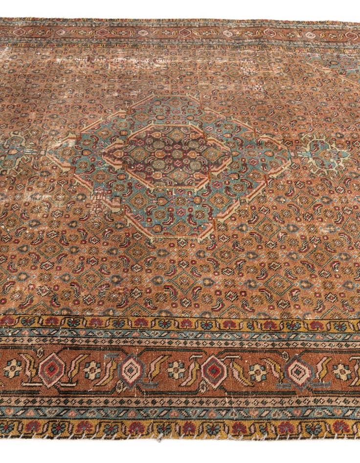 Detail image of  6' 5 x 9' 8  Hand Knotted Ultra Vintage Persian Wool Rug