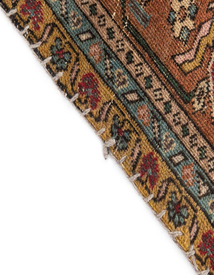 Detail image of  6' 5 x 9' 8  Hand Knotted Ultra Vintage Persian Wool Rug
