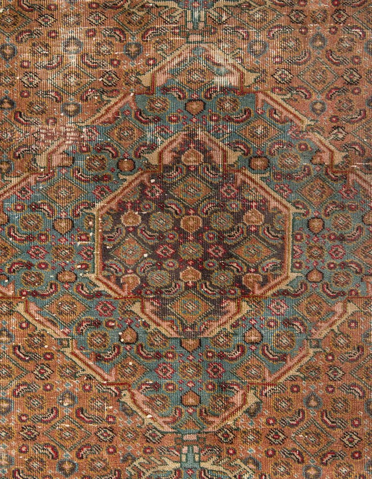 Detail image of  6' 5 x 9' 8  Hand Knotted Ultra Vintage Persian Wool Rug