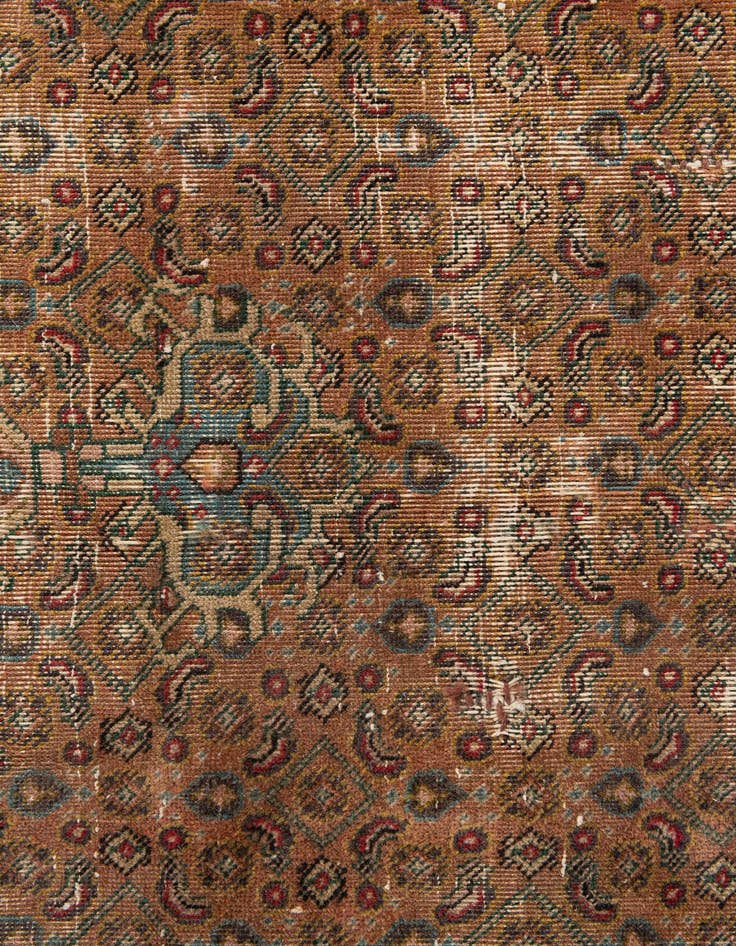 Detail image of  6' 5 x 9' 8  Hand Knotted Ultra Vintage Persian Wool Rug
