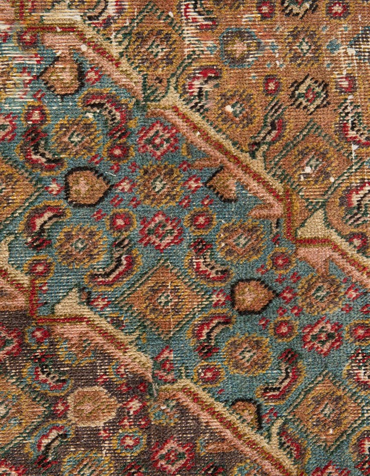 Detail image of  6' 5 x 9' 8  Hand Knotted Ultra Vintage Persian Wool Rug
