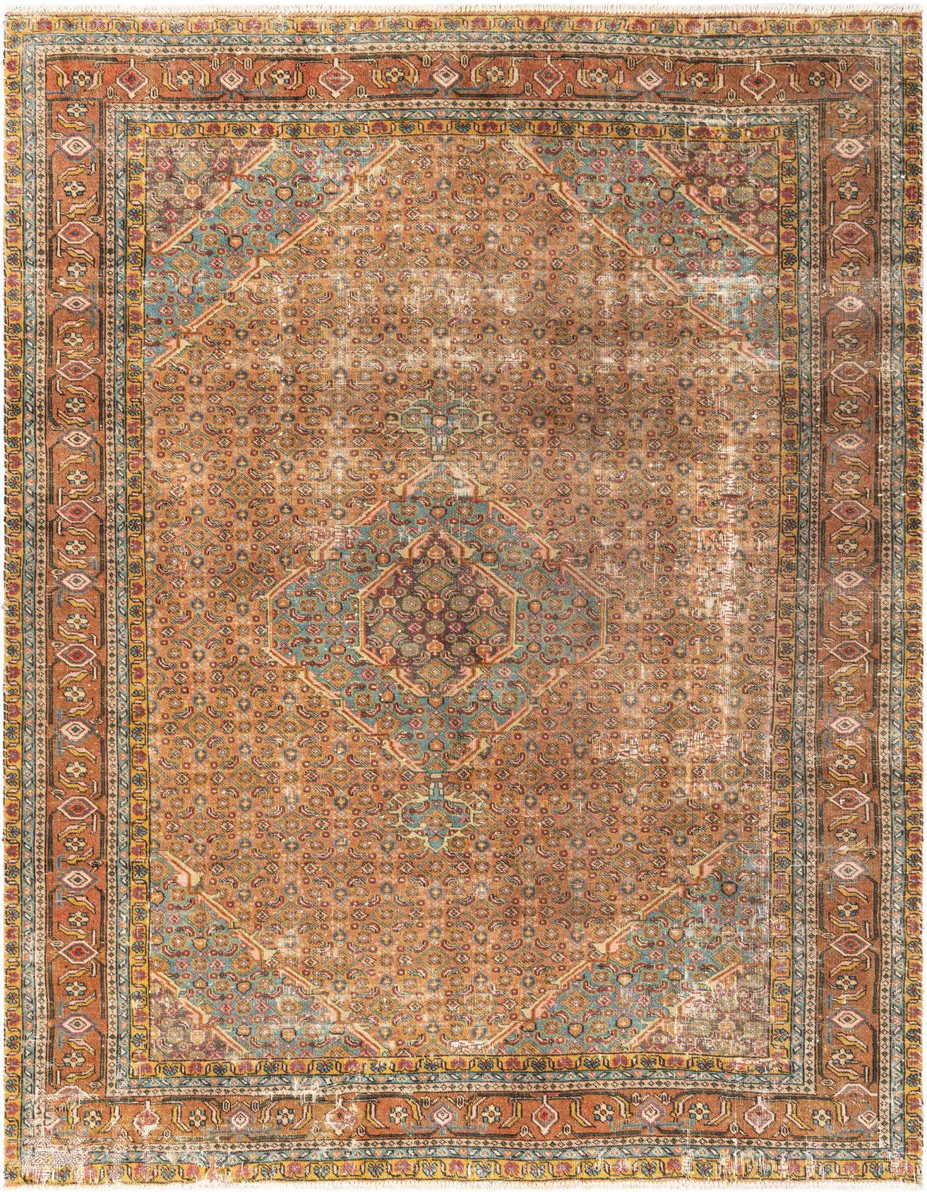 Primary image  6' 5 x 9' 8  Hand Knotted Ultra Vintage Persian Wool Rug