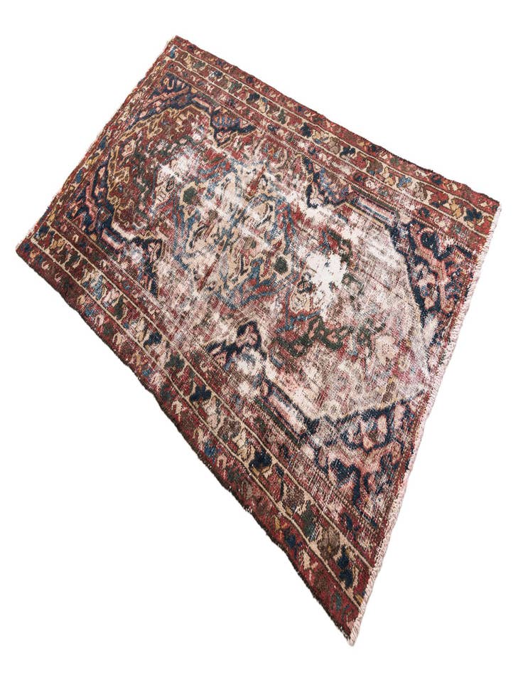 Detail image of  4' x 6' 6  Hand Knotted Ultra Vintage Persian Wool Rug