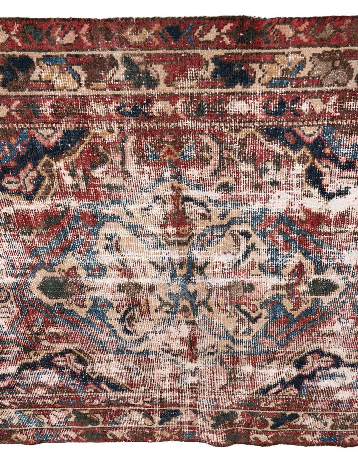 Detail image of  4' x 6' 6  Hand Knotted Ultra Vintage Persian Wool Rug