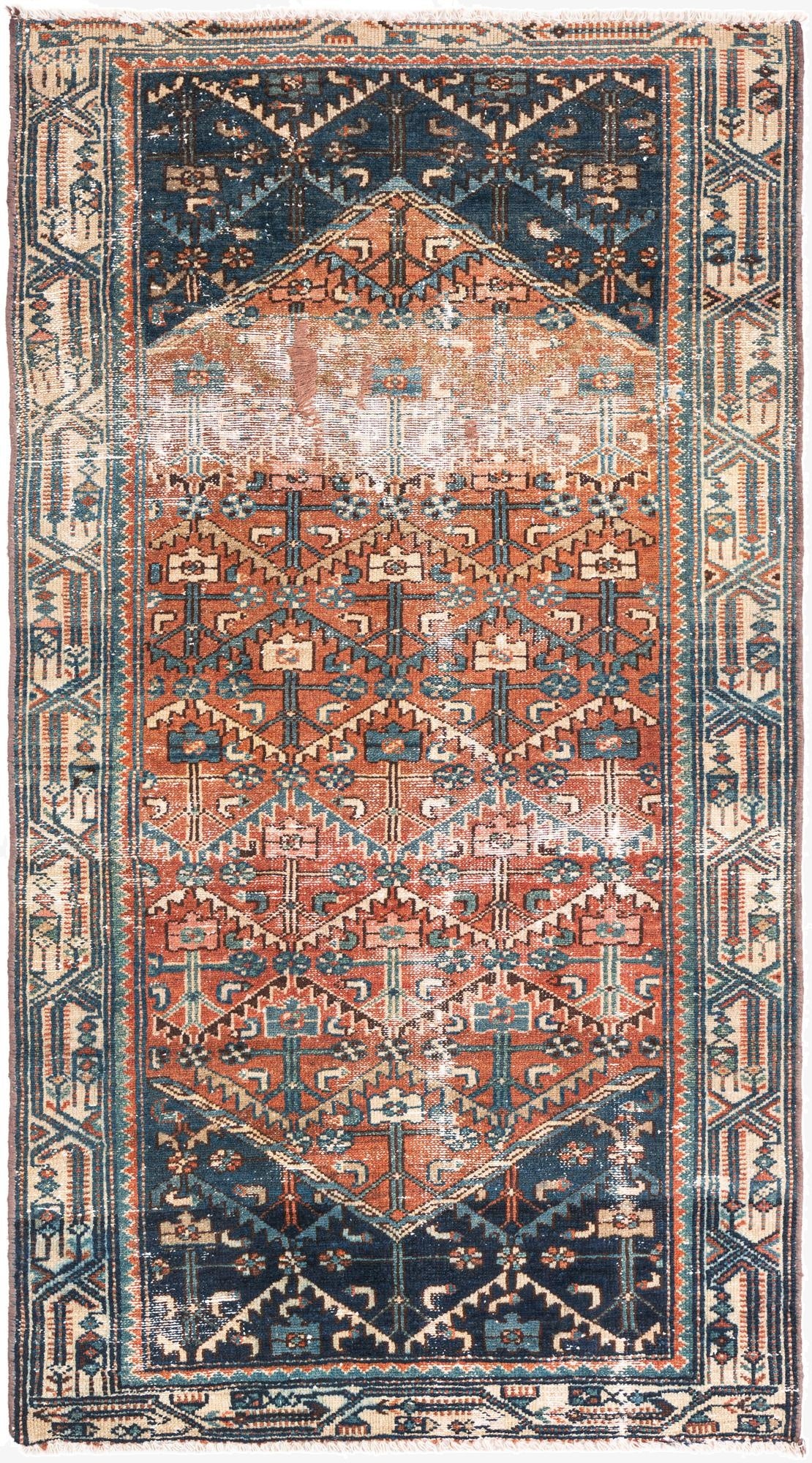  3' 1 x 5' 8  Hand Knotted Ultra Vintage Persian Wool Rug