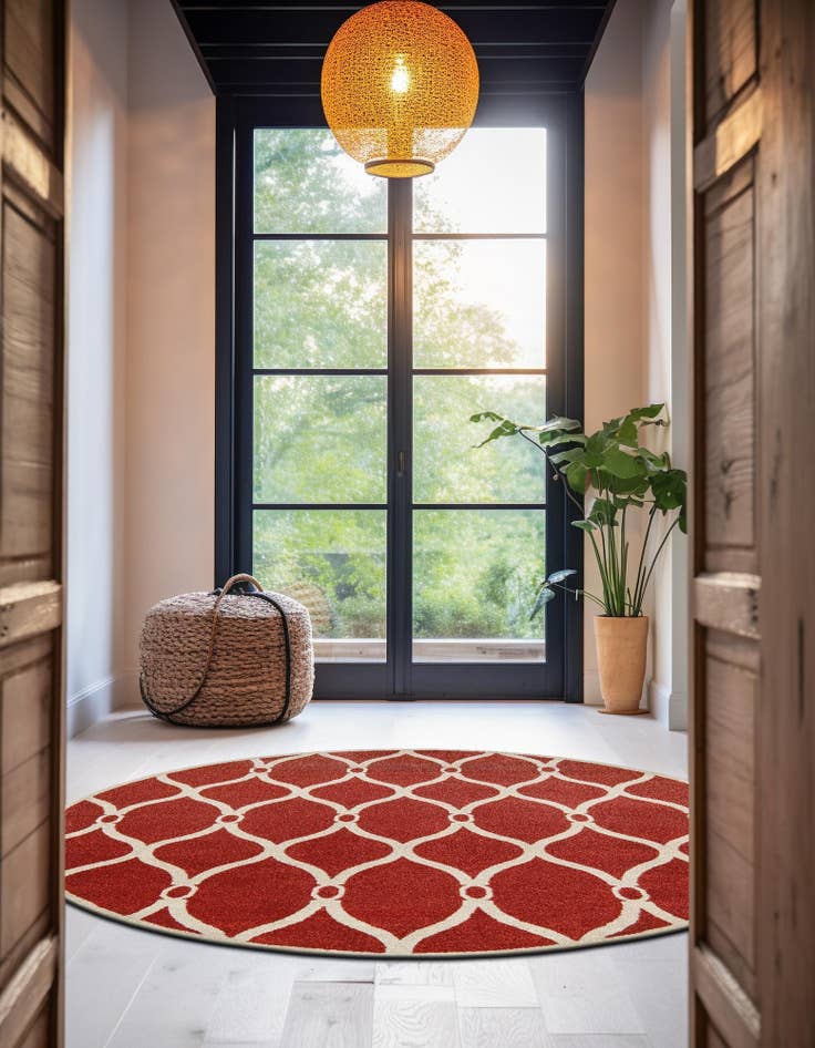 Detail image of  6' x 6' Lattice Round Rug