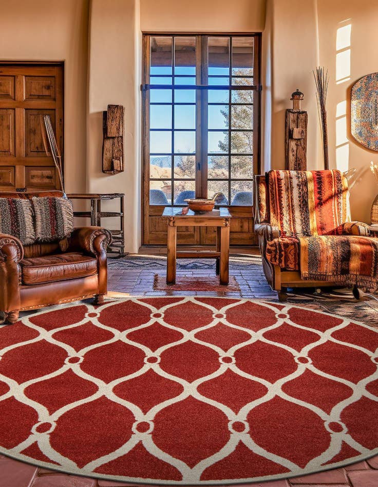 Detail image of  6' x 6' Lattice Round Rug