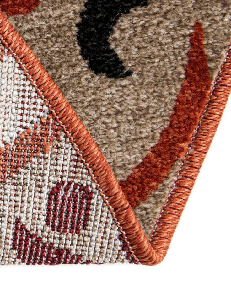 Detail image of  6' 1 x 6' 1  Washable Modern Indoor / Outdoor Round Rug
