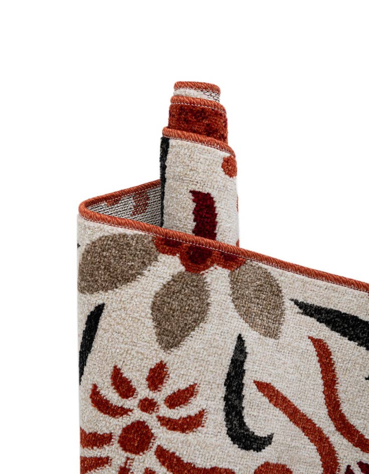 Detail image of  6' 1 x 6' 1  Washable Modern Indoor / Outdoor Round Rug