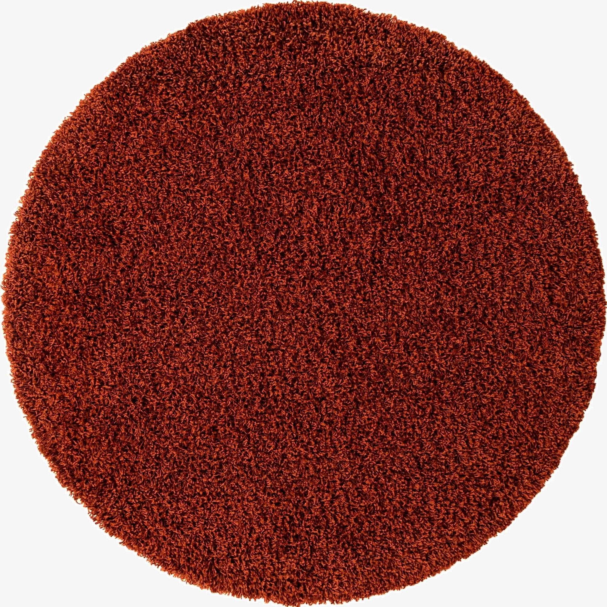  5' 3 x 5' 3 Solid Shag Round Rug