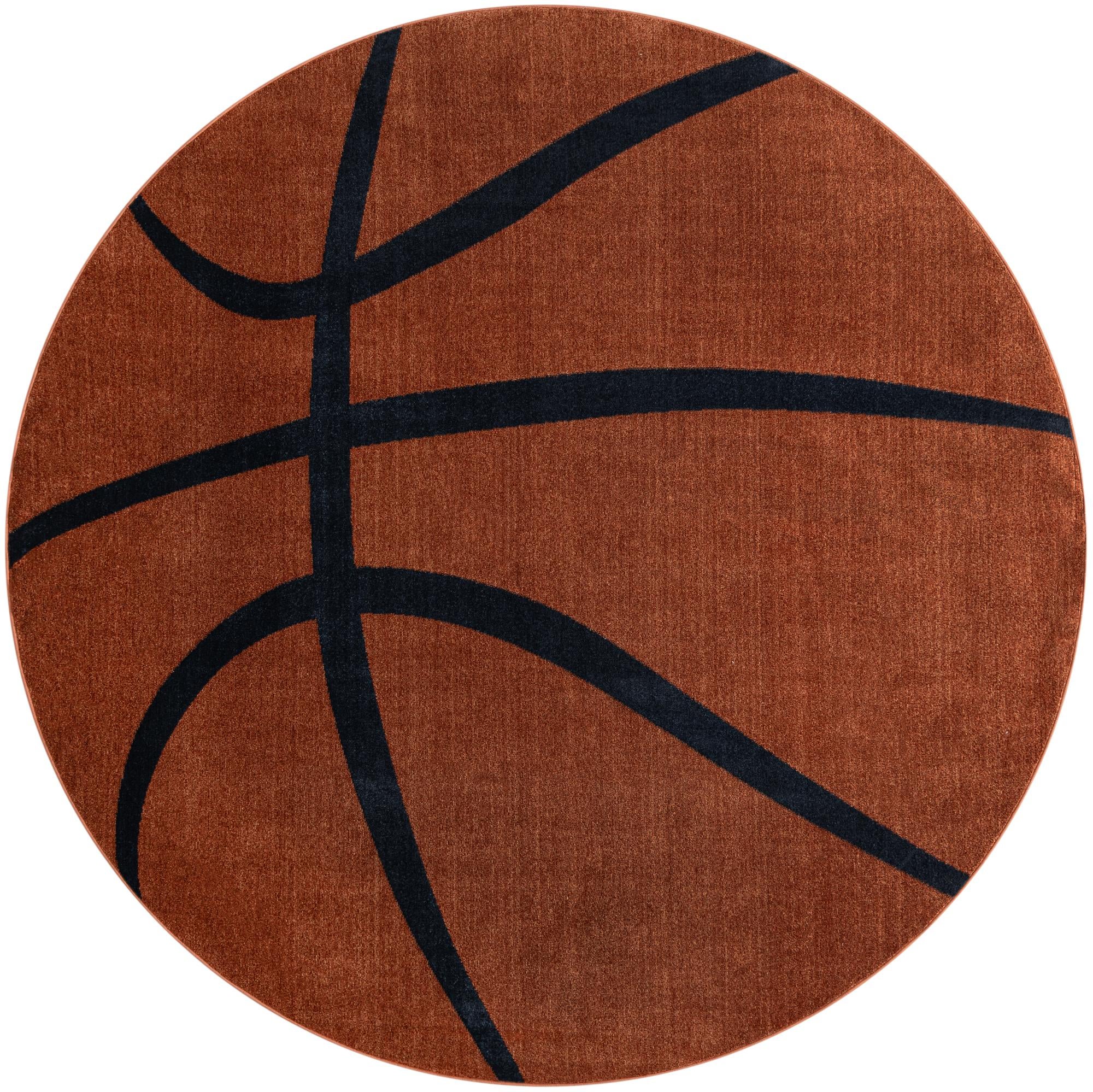  7' 10 x 7' 10 Sports Washable Round Rug