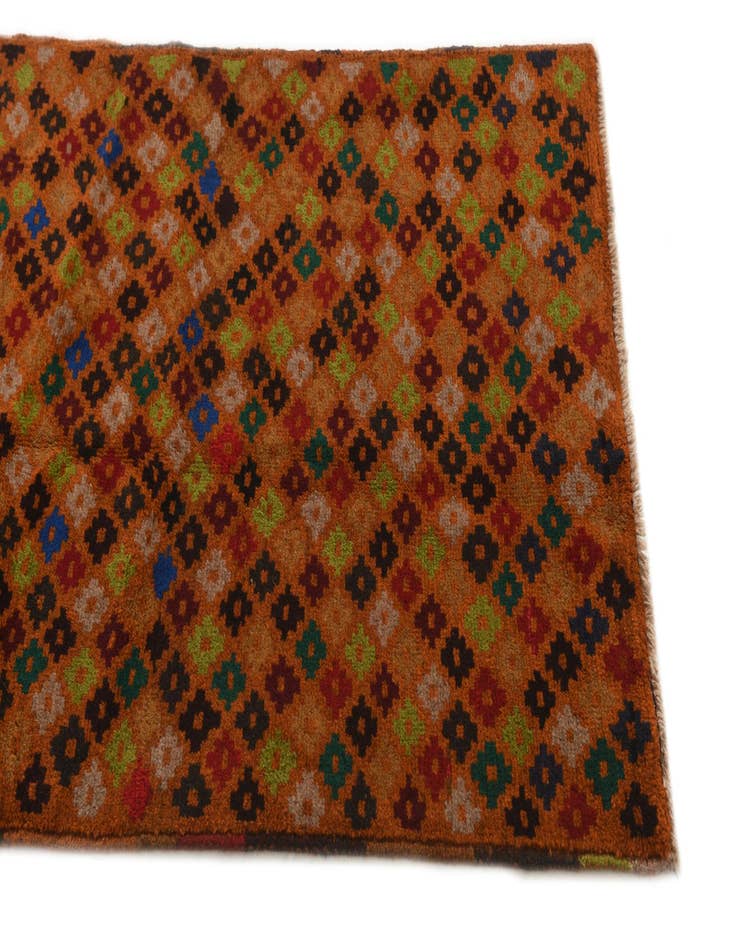Detail image of  2' 8 x 9' 8  Hand Knotted Balouch Wool Runner Rug