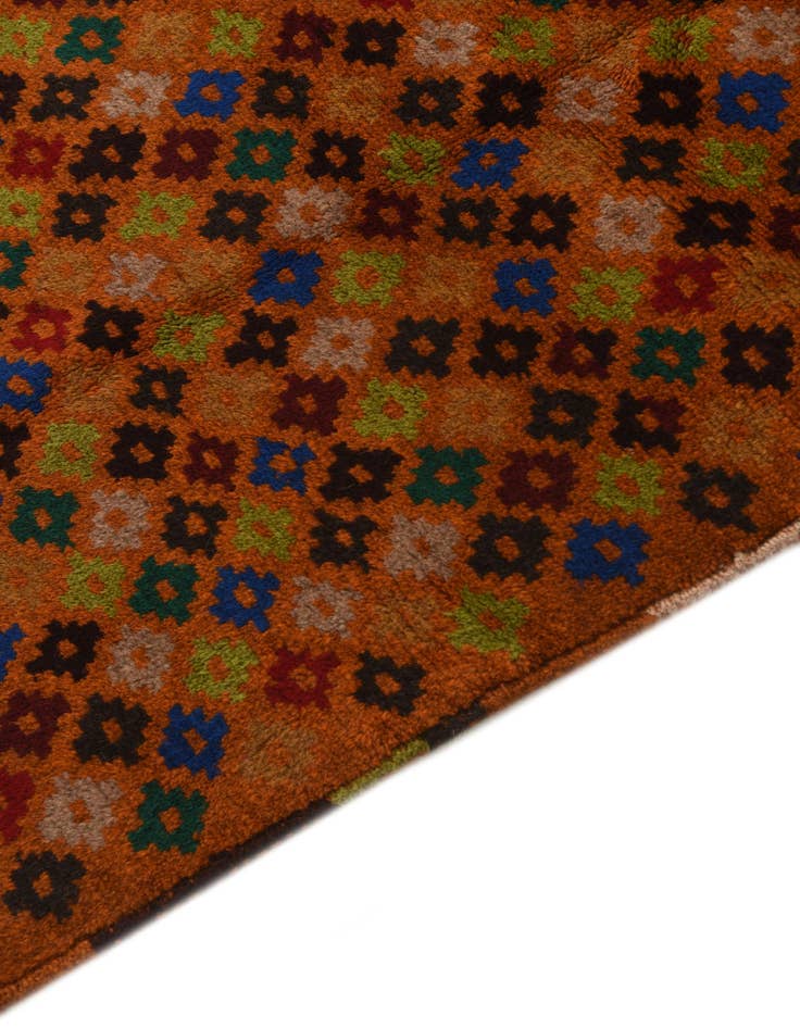 Detail image of  2' 8 x 9' 8  Hand Knotted Balouch Wool Runner Rug