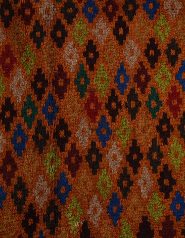 Detail image of  2' 8 x 9' 8  Hand Knotted Balouch Wool Runner Rug