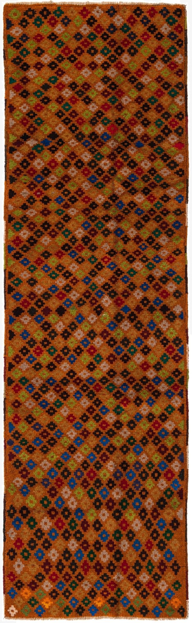  2' 8 x 9' 8  Hand Knotted Balouch Wool Runner Rug
