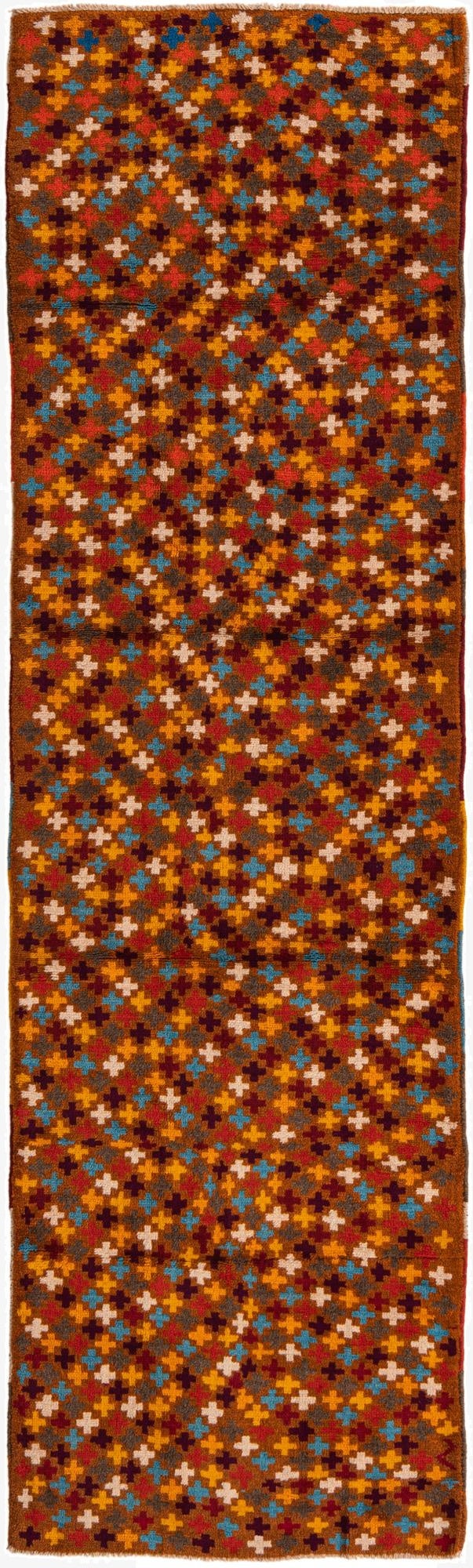  2' 9 x 9' 7  Hand Knotted Balouch Wool Runner Rug