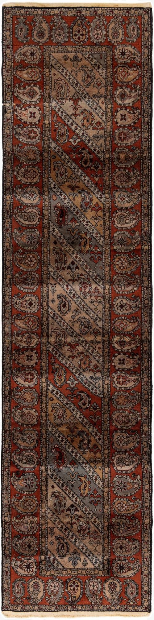  2' 6 x 10' 4  Hand Knotted Mood Oriental Wool Runner Rug