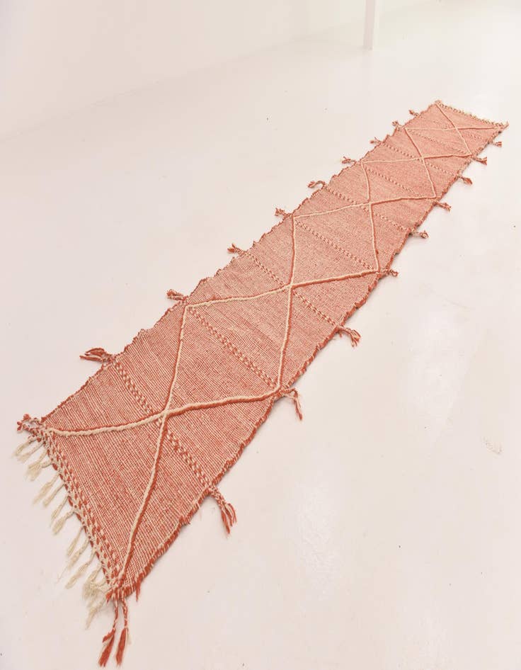 Detail image of  2' 10 x 17'  Hand Knotted Moroccan Wool Runner Rug