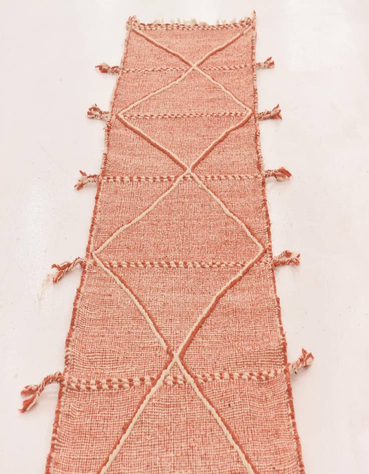 Detail image of  2' 10 x 17'  Hand Knotted Moroccan Wool Runner Rug