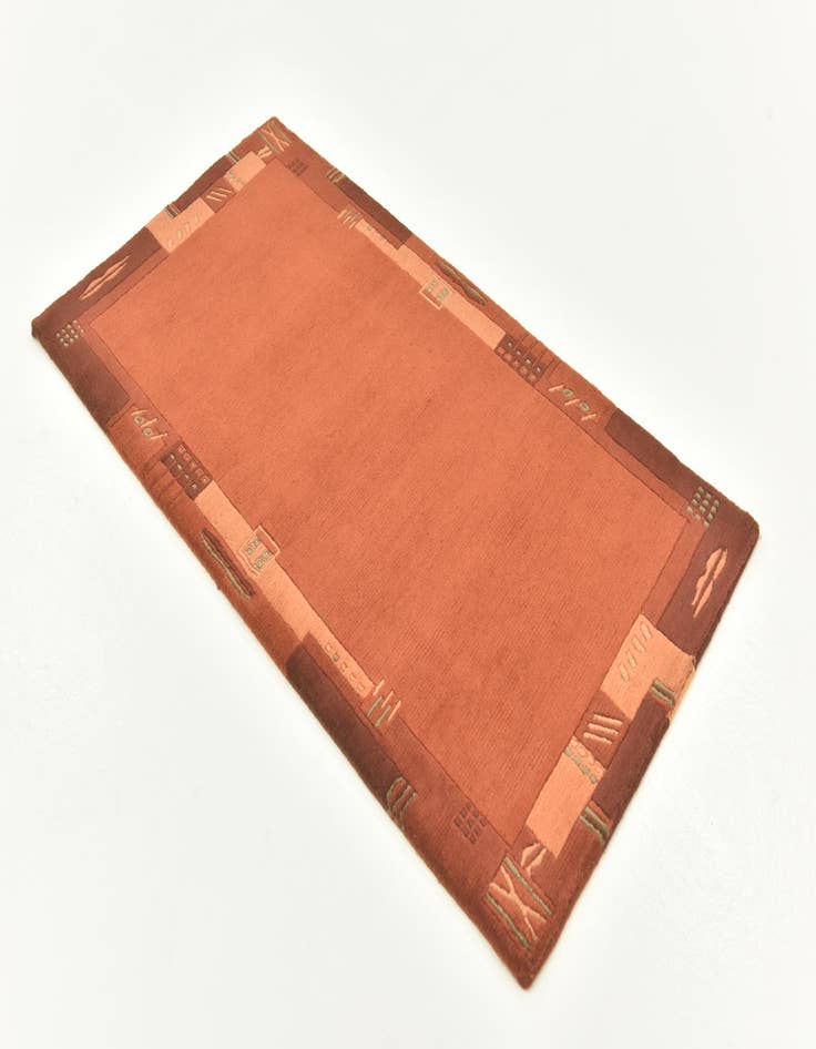 Detail image of  2' 5 x 4' 7  Hand Knotted Nepal Wool Runner Rug