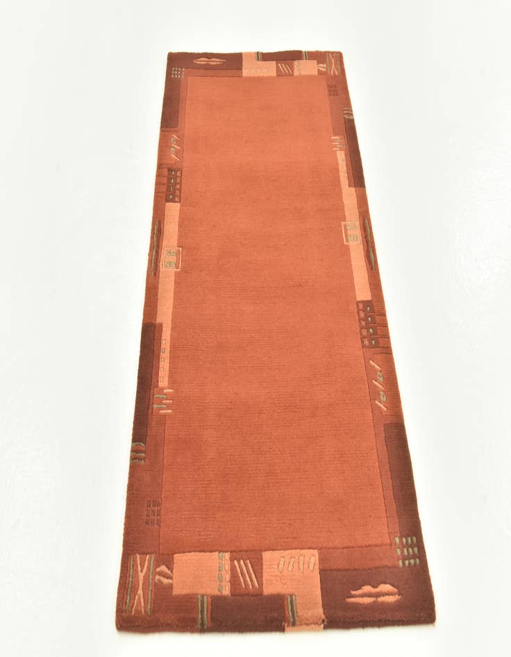 Detail image of  2' 5 x 4' 7  Hand Knotted Nepal Wool Runner Rug