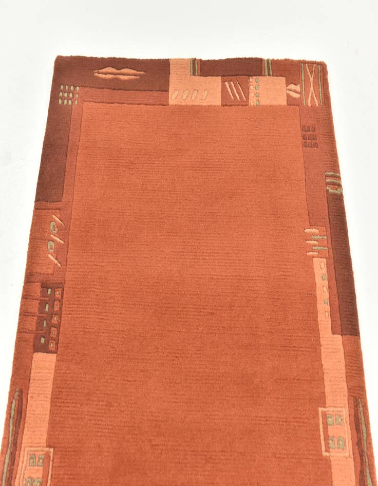 Detail image of  2' 5 x 4' 7  Hand Knotted Nepal Wool Runner Rug