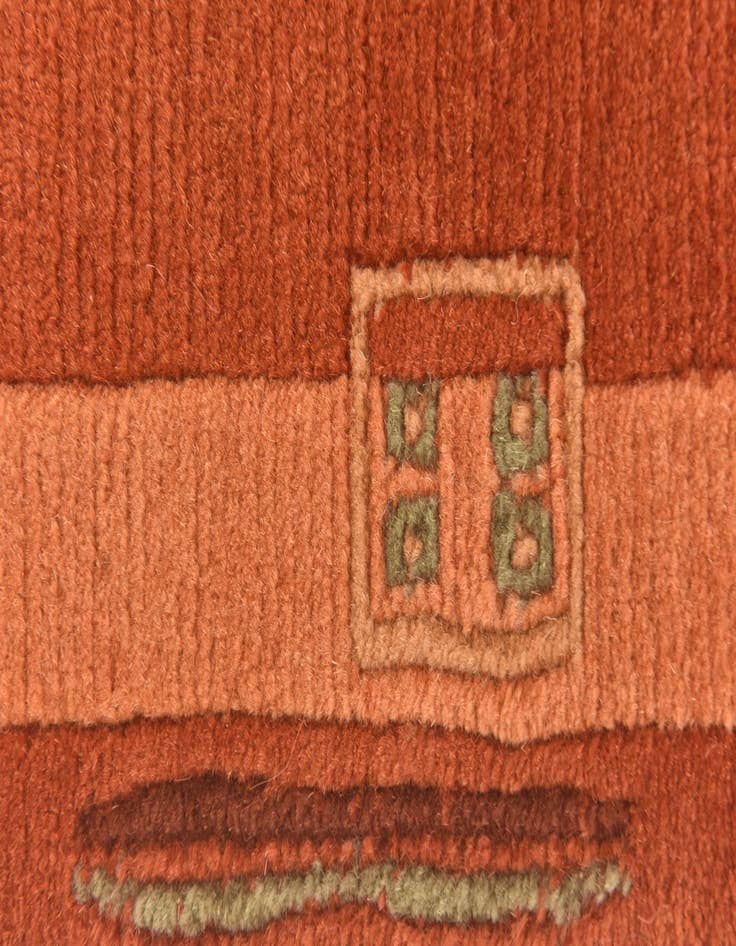 Detail image of  2' 5 x 4' 7  Hand Knotted Nepal Wool Runner Rug