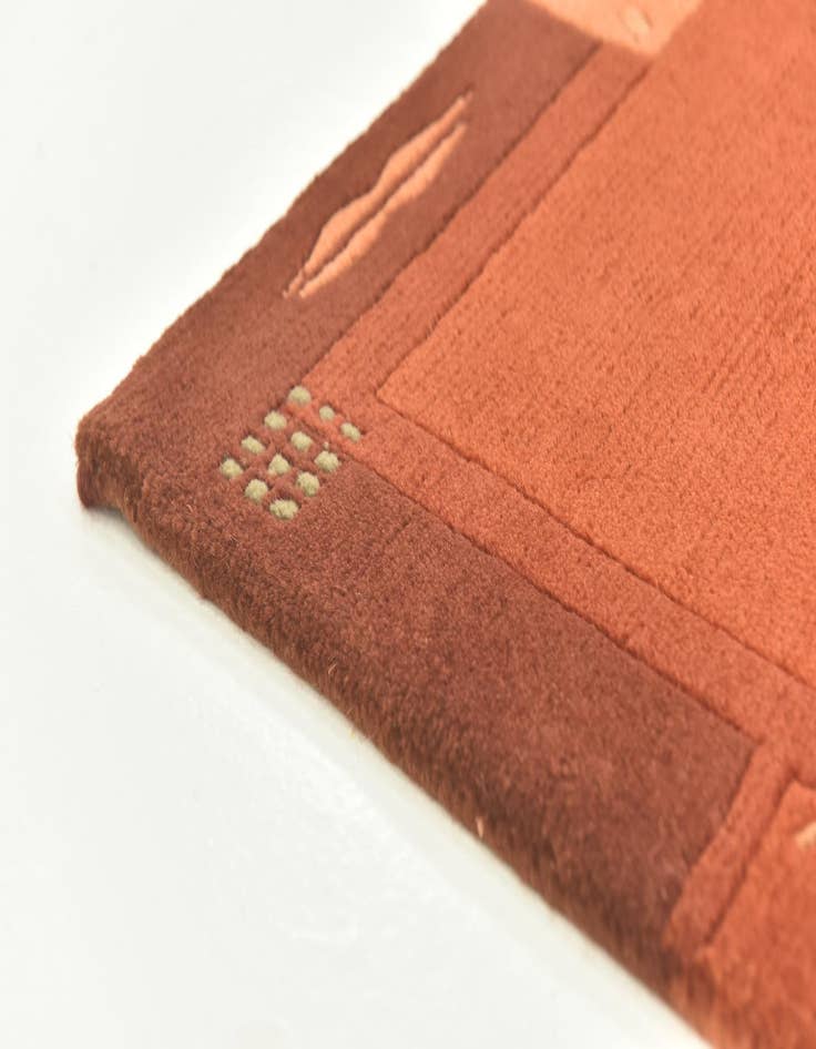 Detail image of  2' 5 x 4' 7  Hand Knotted Nepal Wool Runner Rug