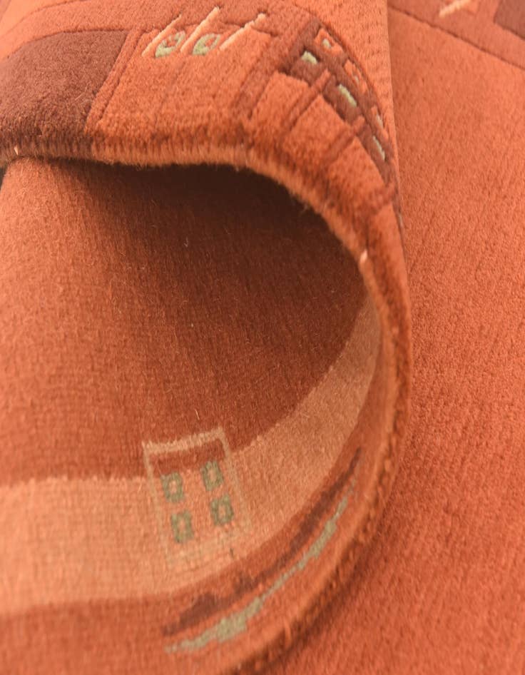 Detail image of  2' 5 x 4' 7  Hand Knotted Nepal Wool Runner Rug