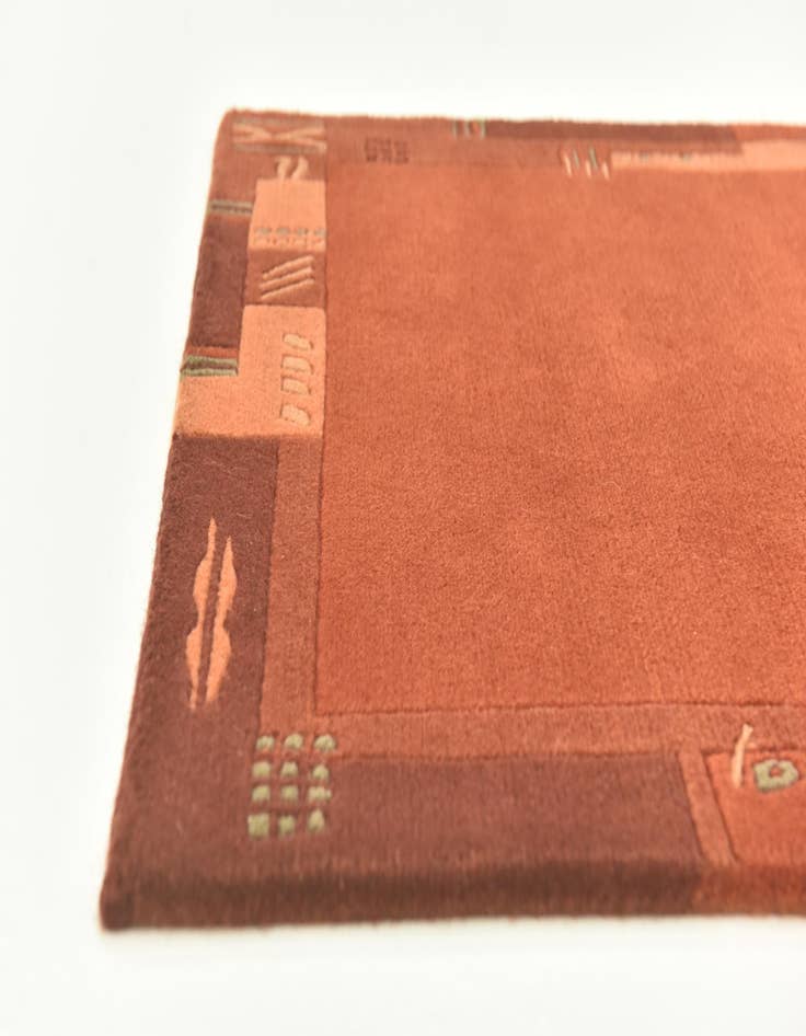 Detail image of  2' 4 x 4' 7  Hand Knotted Nepal Wool Runner Rug