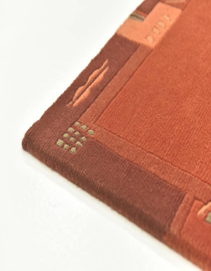 Detail image of  2' 4 x 4' 7  Hand Knotted Nepal Wool Runner Rug