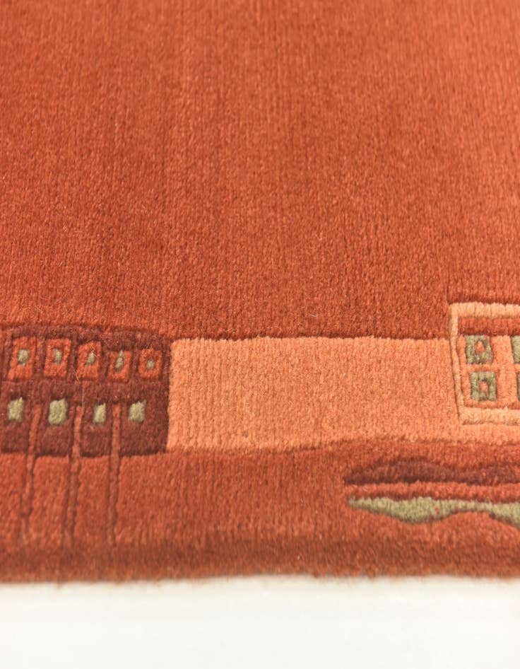 Detail image of  2' 4 x 4' 7  Hand Knotted Nepal Wool Runner Rug