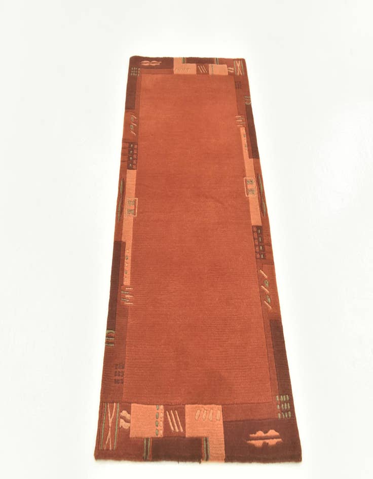 Detail image of  2' 4 x 4' 7  Hand Knotted Nepal Wool Runner Rug