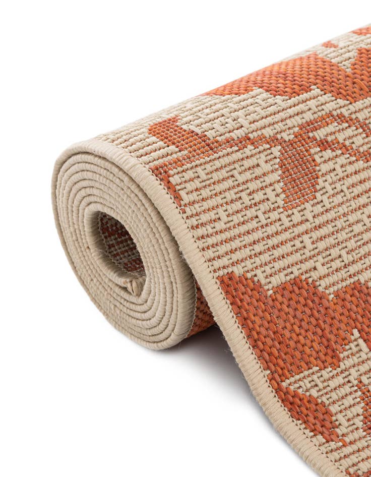 Detail image of  2' 2 x 6'  Washable Botanical Indoor / Outdoor Runner Rug