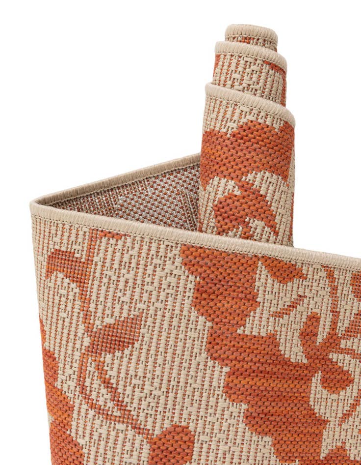 Detail image of  2' 2 x 6'  Washable Botanical Indoor / Outdoor Runner Rug