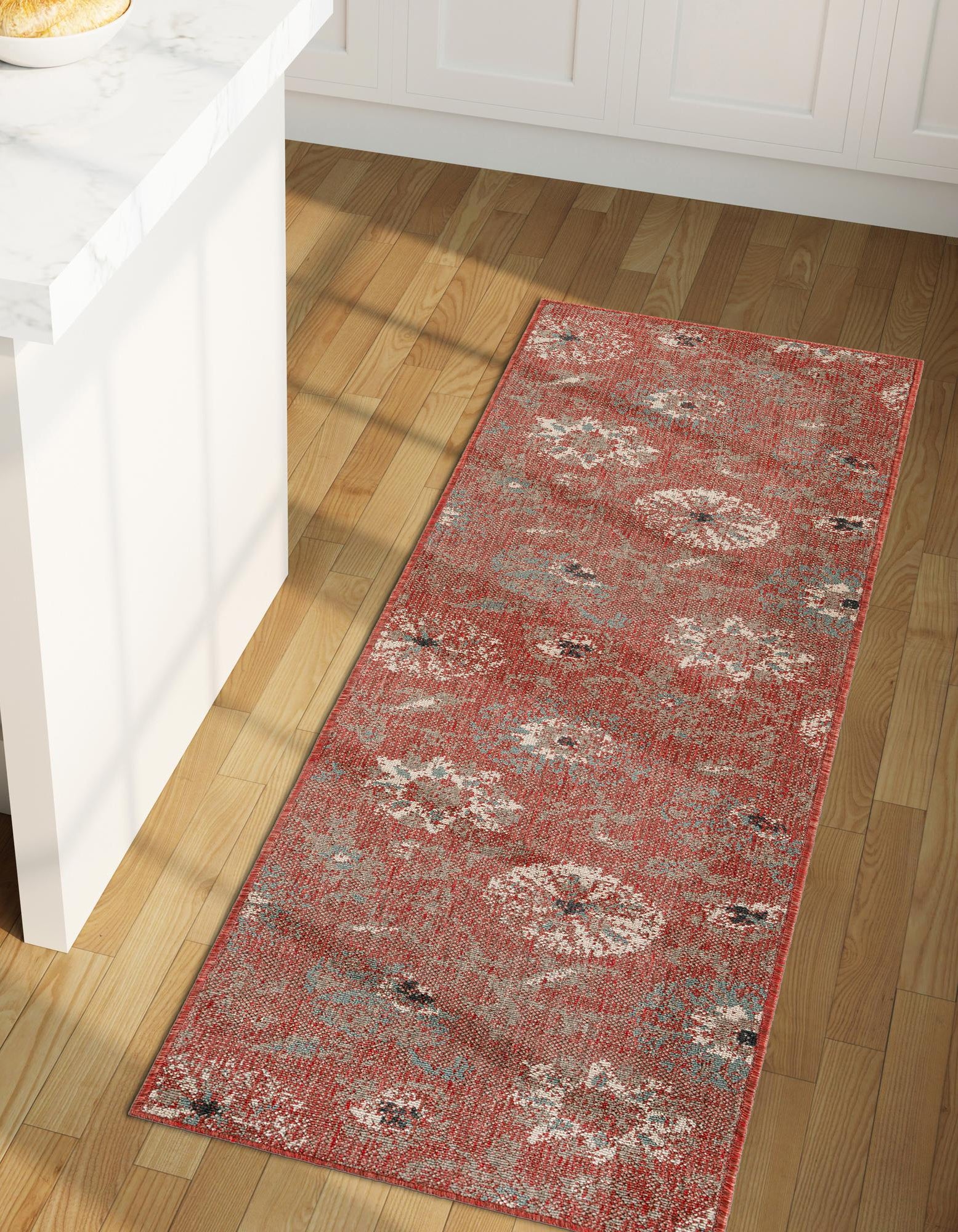 Terracotta 2' 7 x 12' Botanical Indoor / Outdoor Runner Rug | Rugs.com