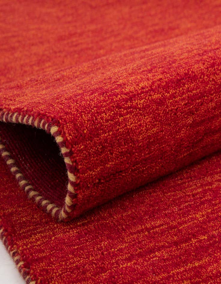 Detail image of 2' 7 x 16' 5 Hand Knotted Solid Gabbeh Wool Runner Rug