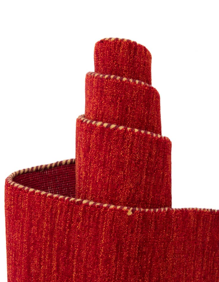 Detail image of 2' 7 x 16' 5 Hand Knotted Solid Gabbeh Wool Runner Rug