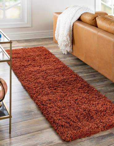  2' 7 x 19' 8 Solid Shag Runner Rug