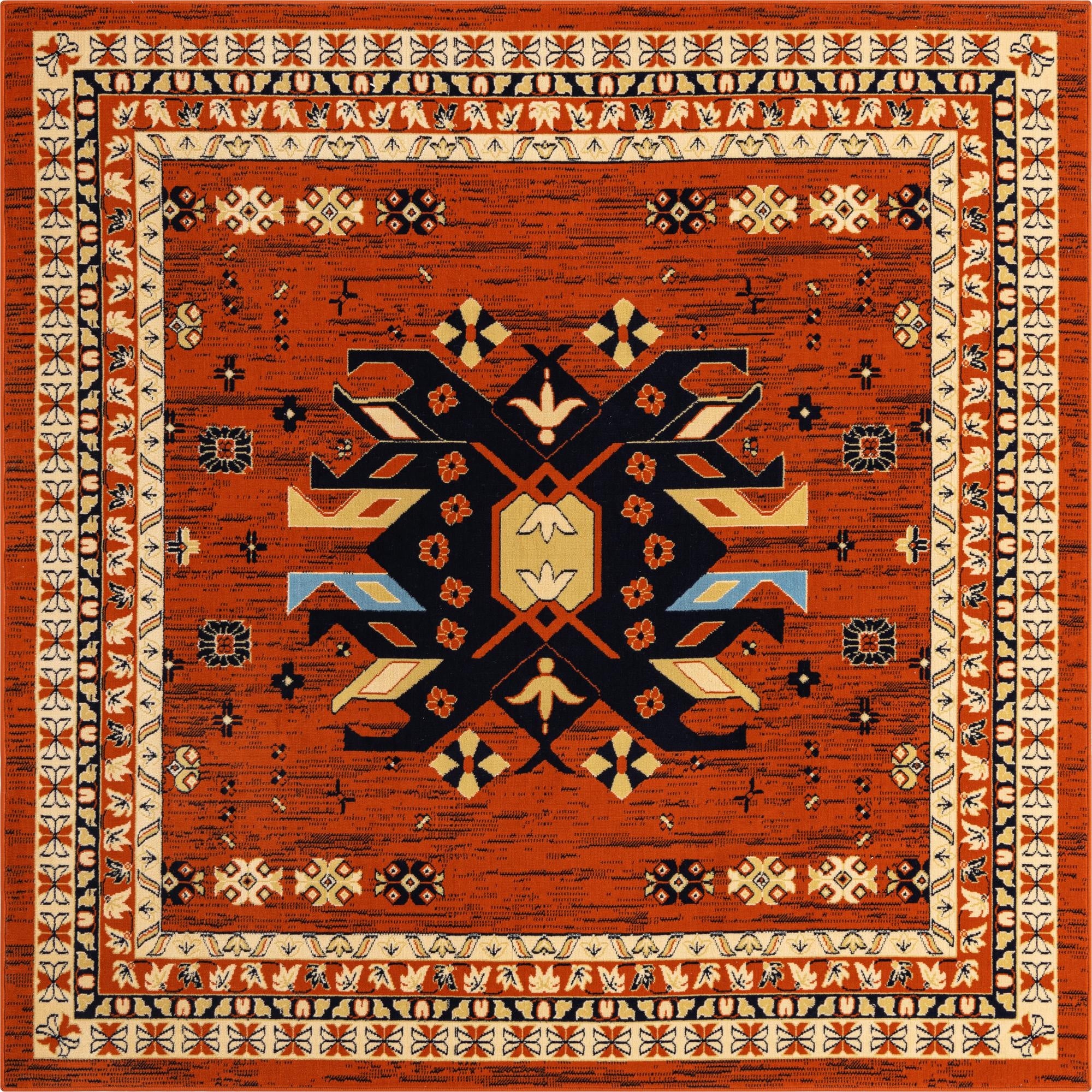  7' 10 x 7' 10 Heris Square Rug