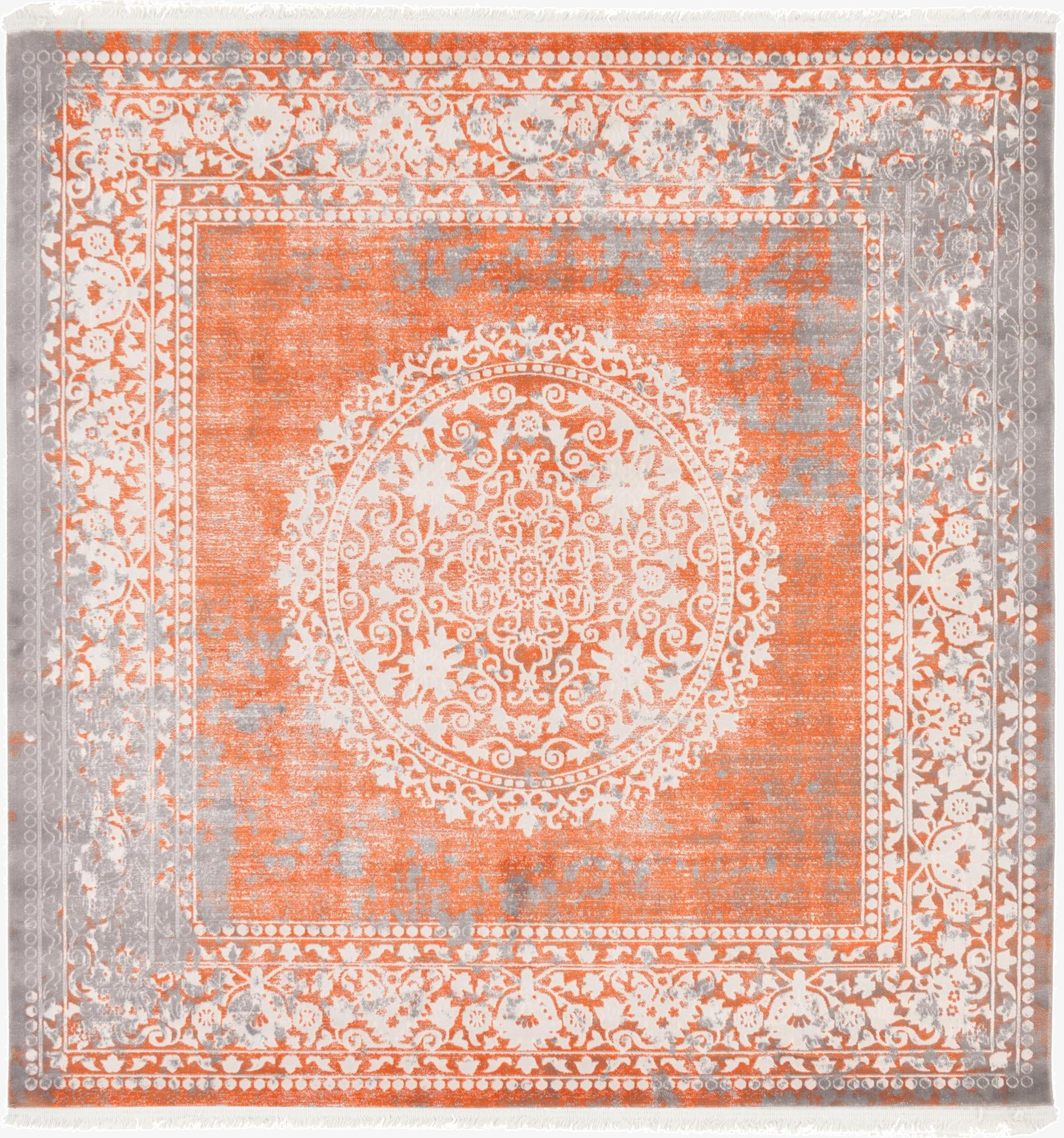  8' x 8' Modern Classical Square Rug