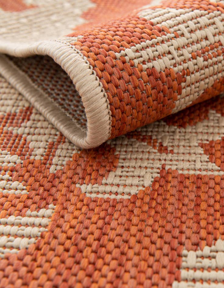 Detail image of  6' x 6'  Washable Botanical Indoor / Outdoor Square Rug