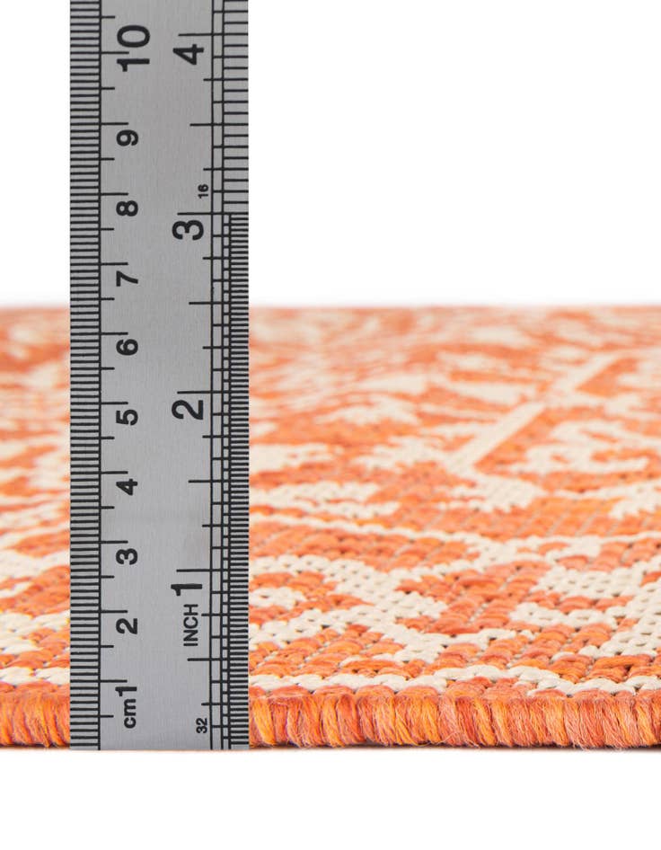 Detail image of  5' 3 x 5' 3  Washable Botanical Indoor / Outdoor Square Rug