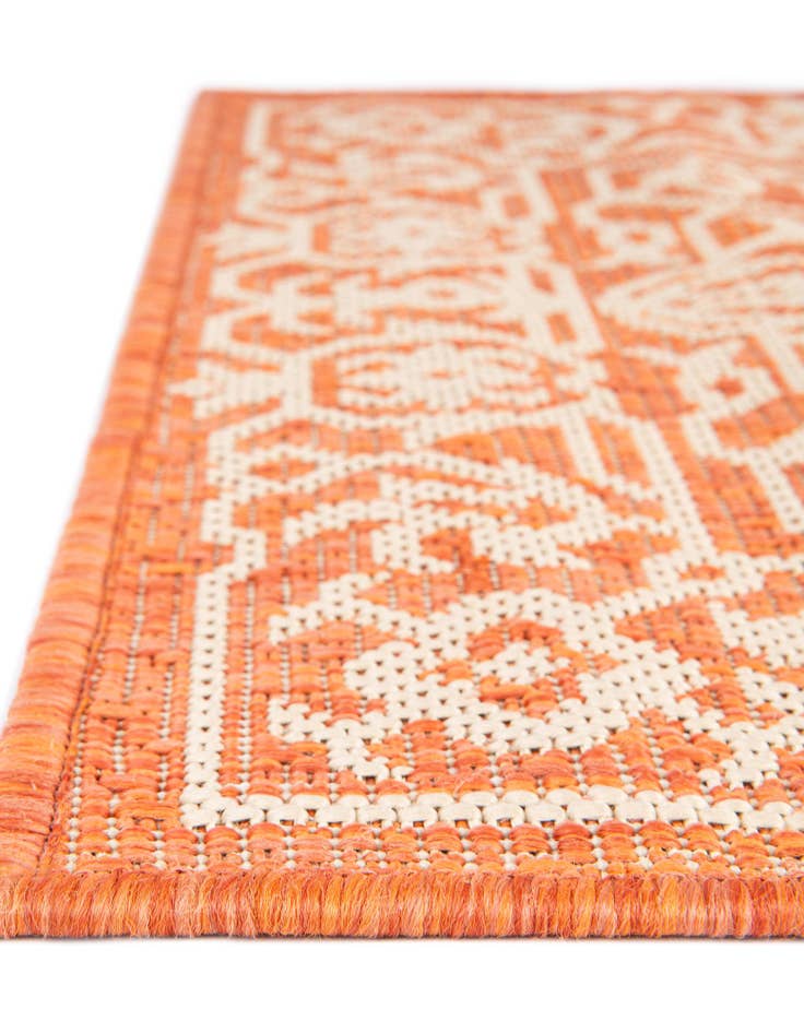Detail image of  5' 3 x 5' 3  Washable Botanical Indoor / Outdoor Square Rug