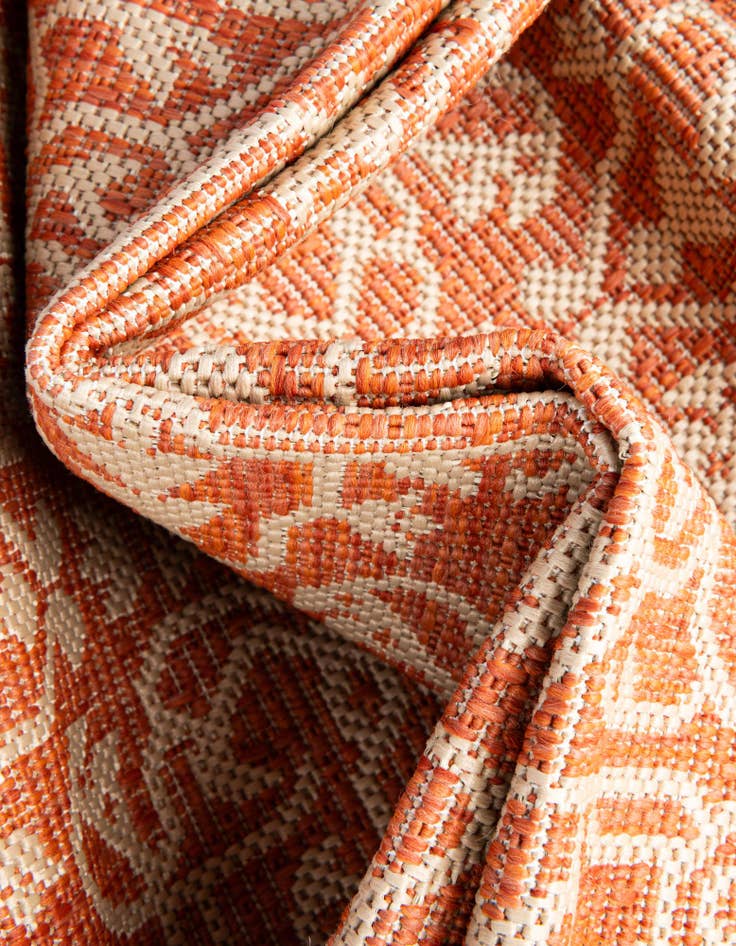 Detail image of  5' 3 x 5' 3  Washable Botanical Indoor / Outdoor Square Rug