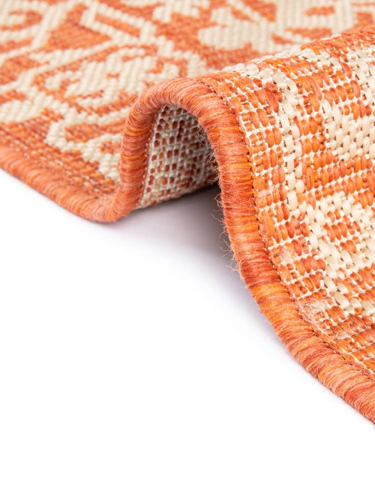 Detail image of  5' 3 x 5' 3  Washable Botanical Indoor / Outdoor Square Rug