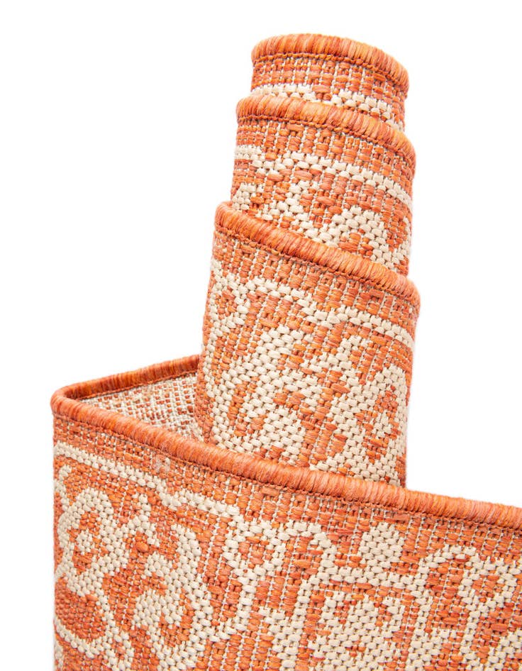 Detail image of  5' 3 x 5' 3  Washable Botanical Indoor / Outdoor Square Rug