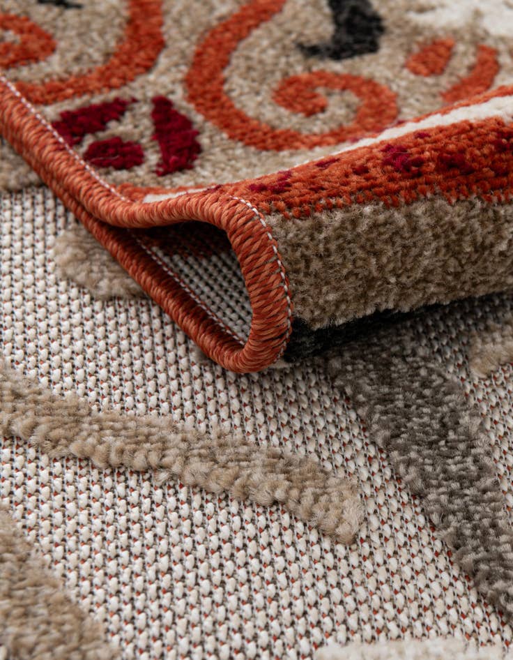 Detail image of  7' 10 x 7' 10  Washable Modern Indoor / Outdoor Square Rug